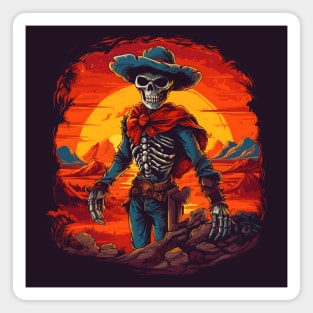 Skeleton Cowboy Magnet